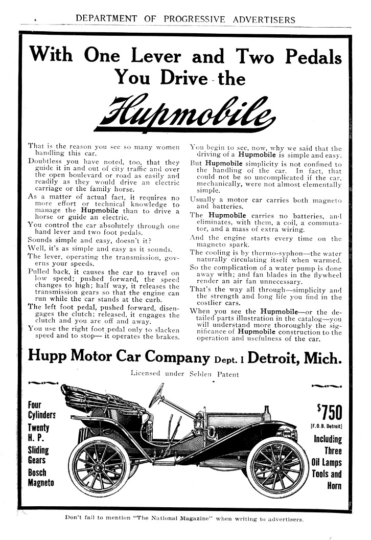 1910 Hupmobile Auto Advertising